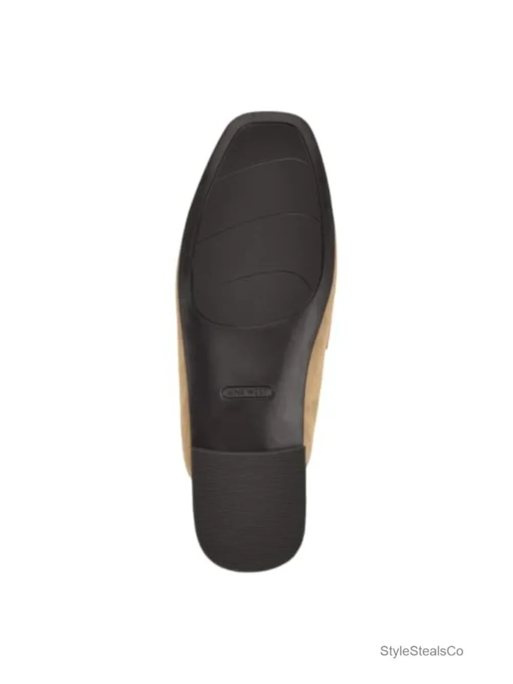 Suede Square Toe Slip-On Loafers 0.75in Heel